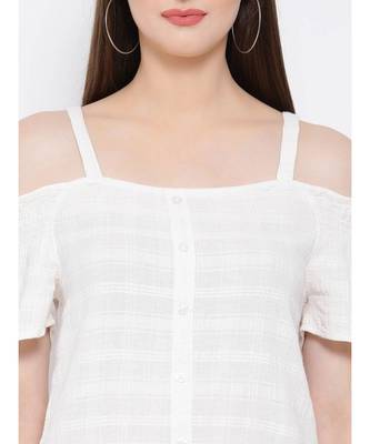 White plain Cotton Top 5