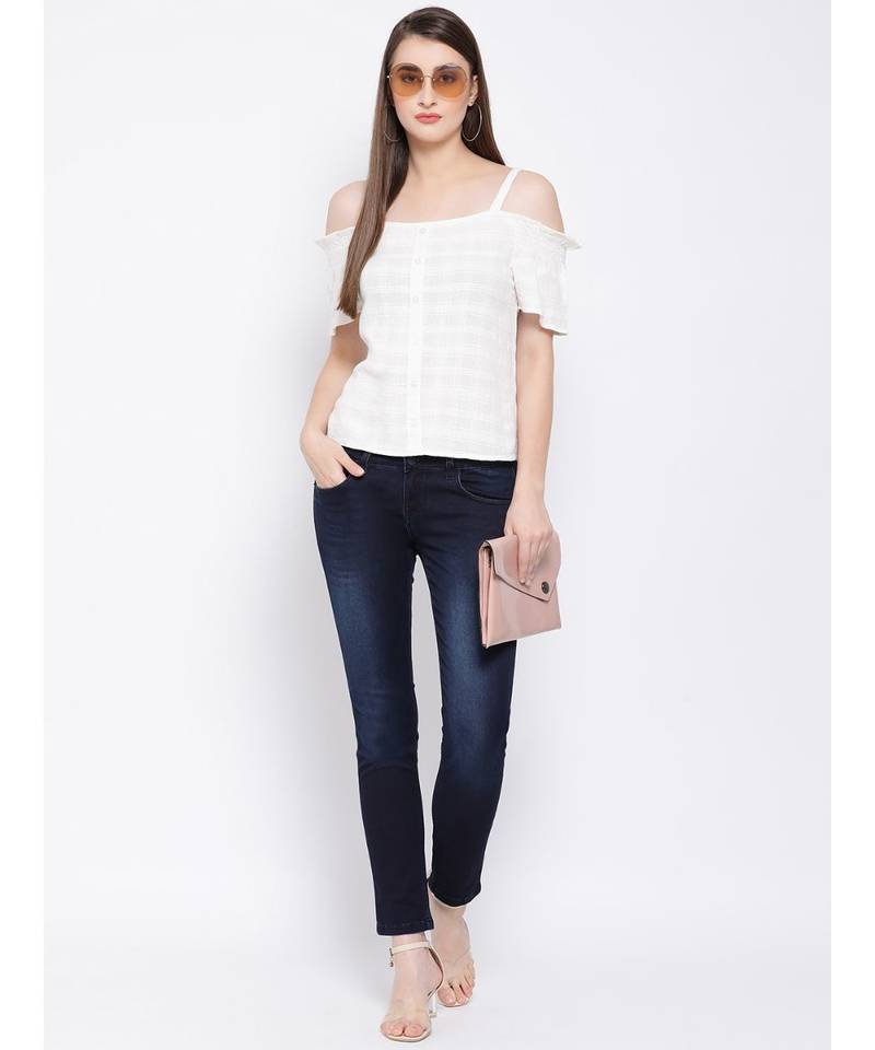 White plain Cotton Top