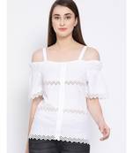 White plain Cotton Top