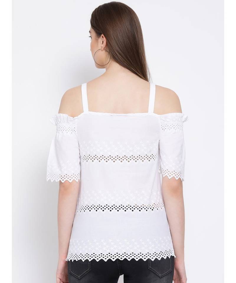 White plain Cotton Top