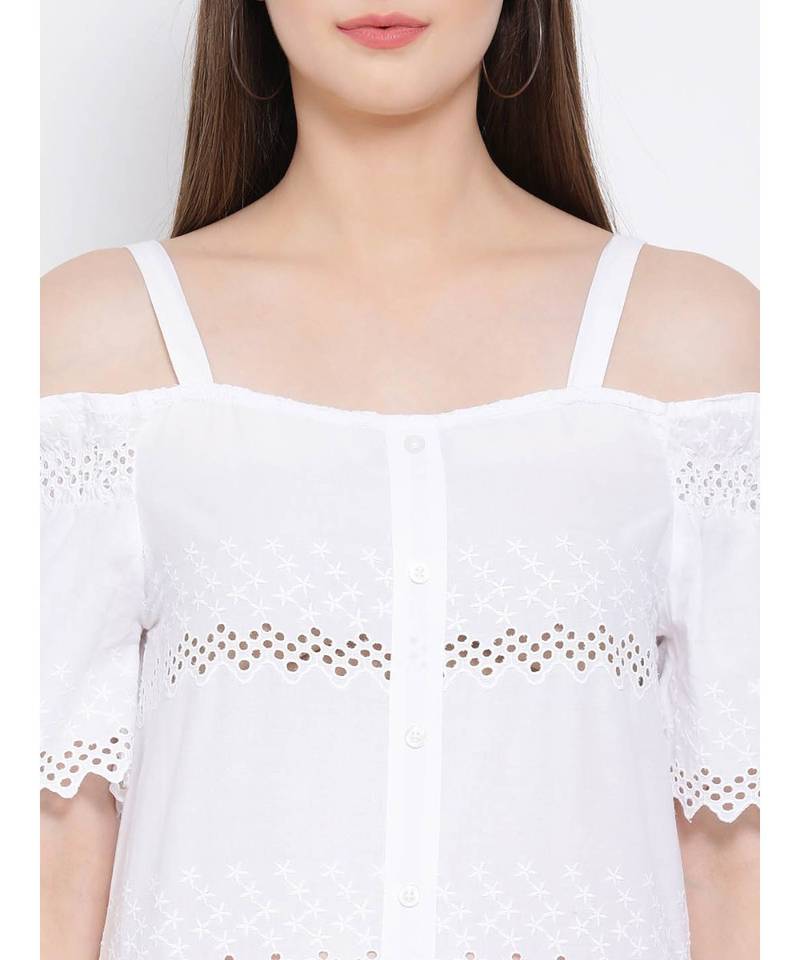 White plain Cotton Top