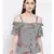 Grey printed VISCOSE Top