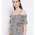 Grey printed VISCOSE Top