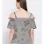 Grey printed VISCOSE Top
