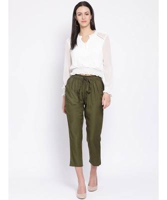 White plain Polyester Top 2