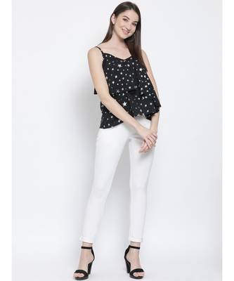 Black printed Cotton Top 2