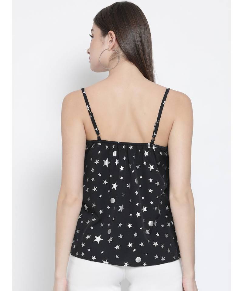 Black printed Cotton Top