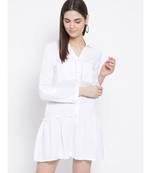 White plain Cotton Dress