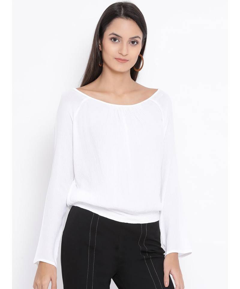 White printed Cotton Top