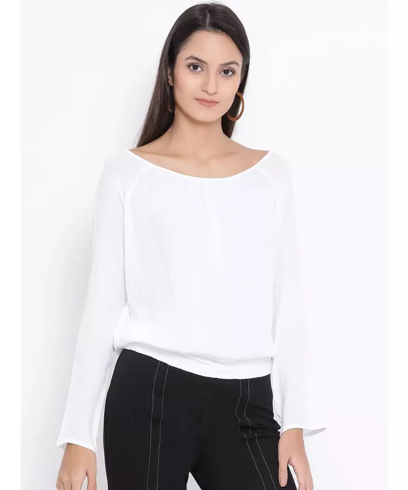 White printed Cotton Top