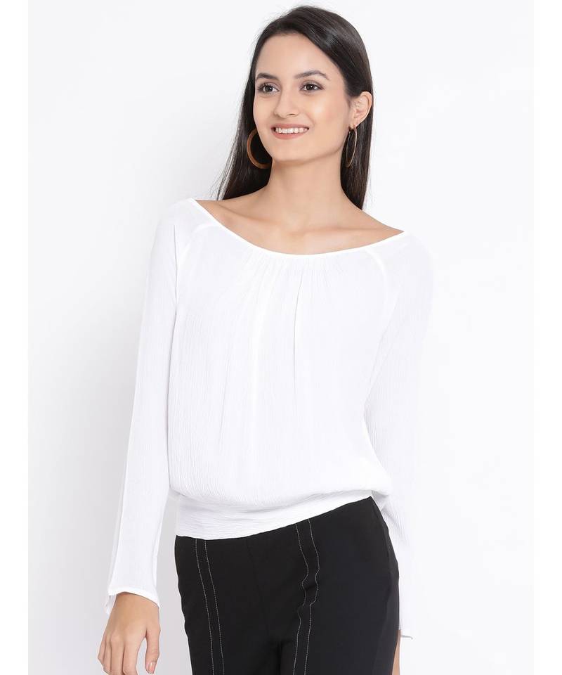 White printed Cotton Top