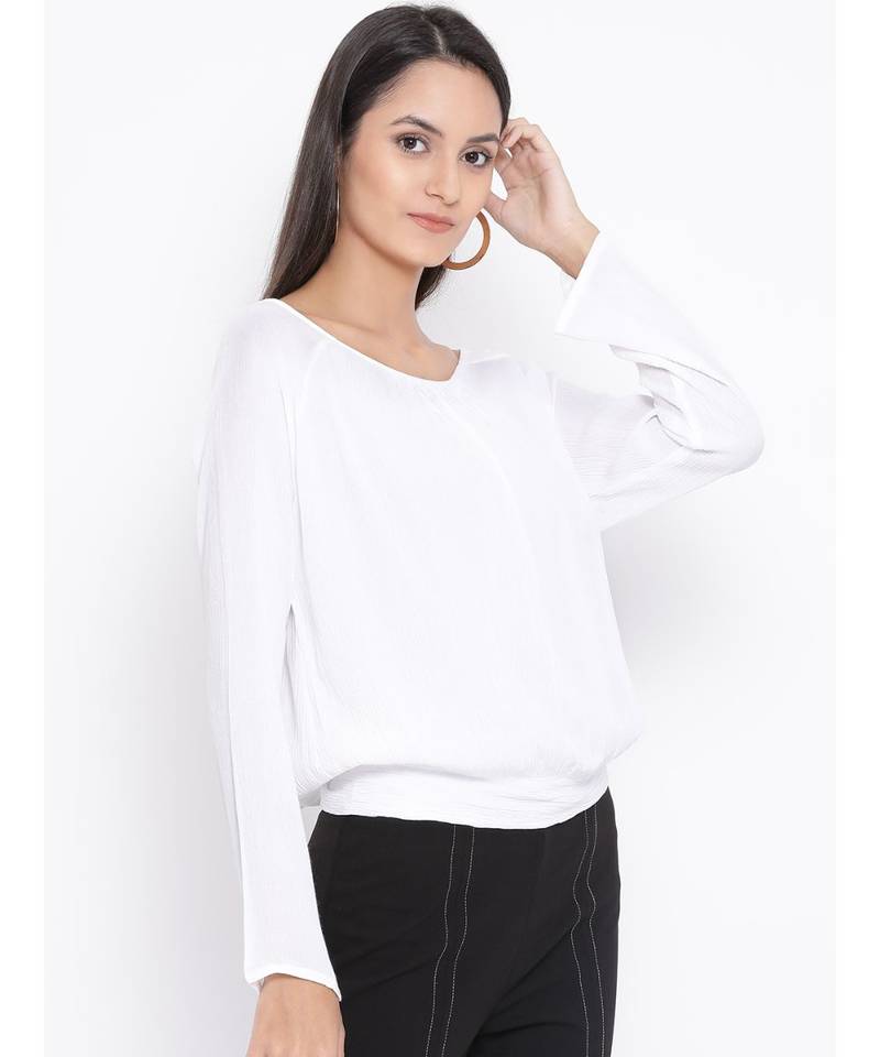 White printed Cotton Top