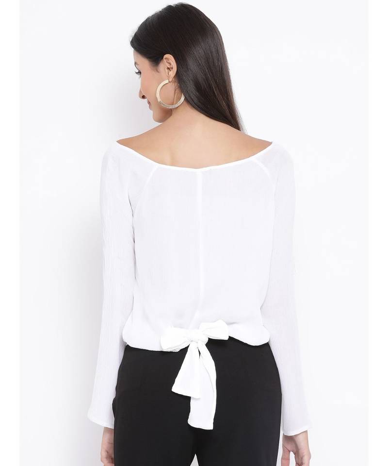 White printed Cotton Top