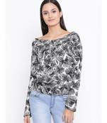 Black printed Cotton Top