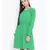 Green plain Polyester Dress