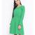 Green plain Polyester Dress