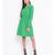 Green plain Polyester Dress