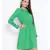 Green plain Polyester Dress