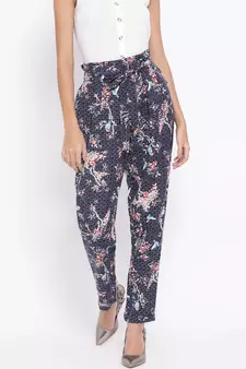 Grey printed Cotton Pant