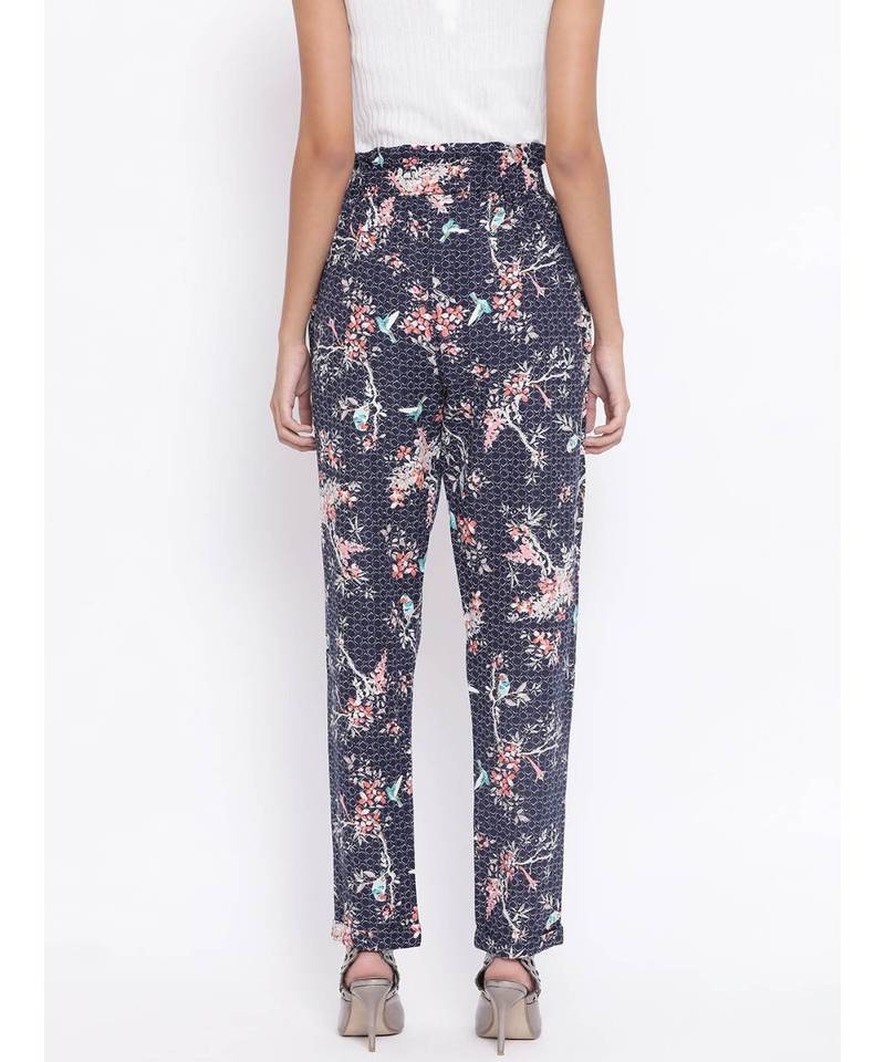 Grey printed Cotton Pant