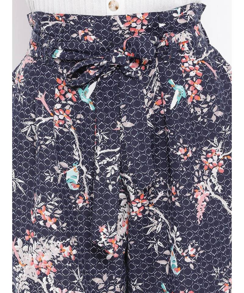 Grey printed Cotton Pant