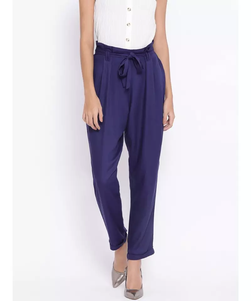 Blue printed Cotton Pant