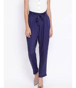 Blue printed Cotton Pant