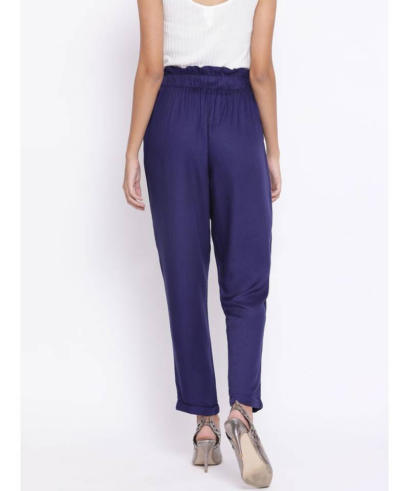 Blue printed Cotton Pant