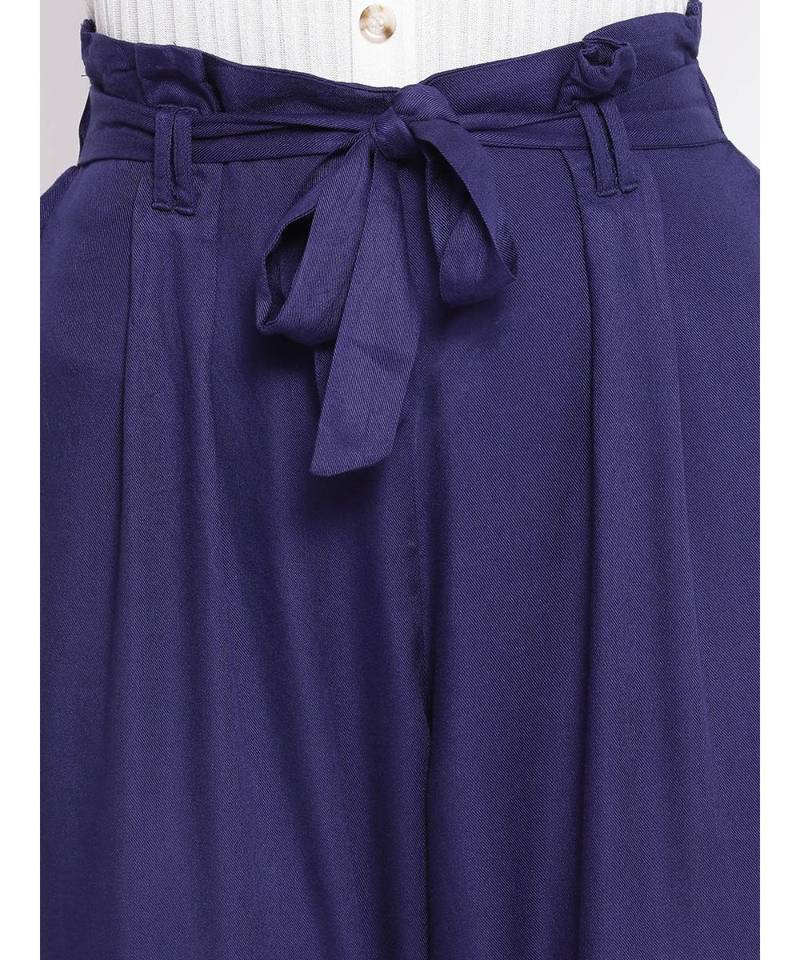 Blue printed Cotton Pant