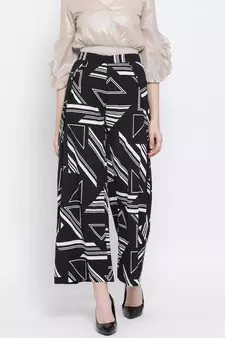 Black printed Cotton Pant