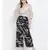 Black printed Cotton Pant