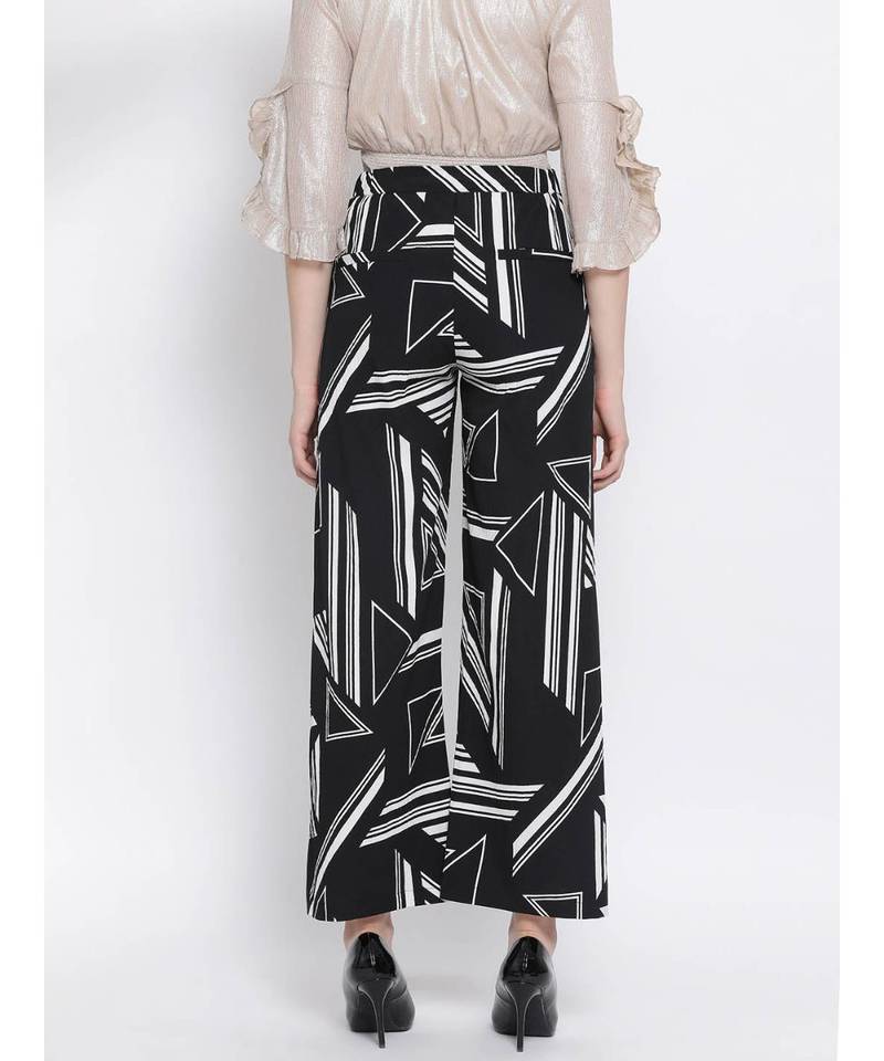 Black printed Cotton Pant
