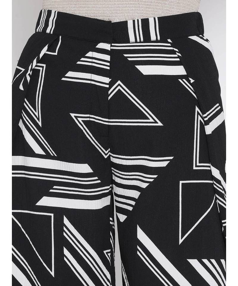 Black printed Cotton Pant