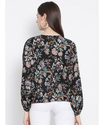 Black printed Cotton Shrug 4