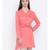 Pink plain Viscose Dress