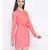 Pink plain Viscose Dress