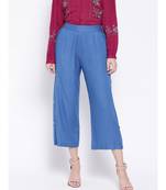 Blue printed Cotton Pant