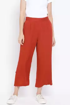 Brown printed Cotton Pant