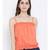 Orange printed Cotton Top