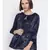 blue printed Cotton Shrug