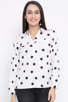 Black printed Cotton Top