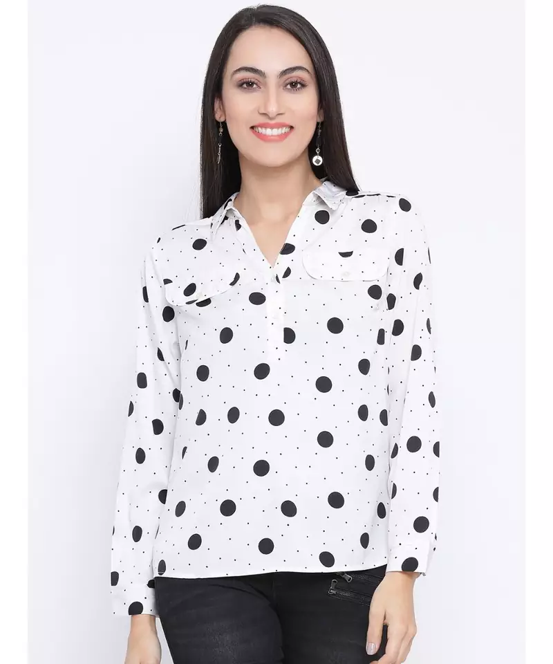 Black printed Cotton Top