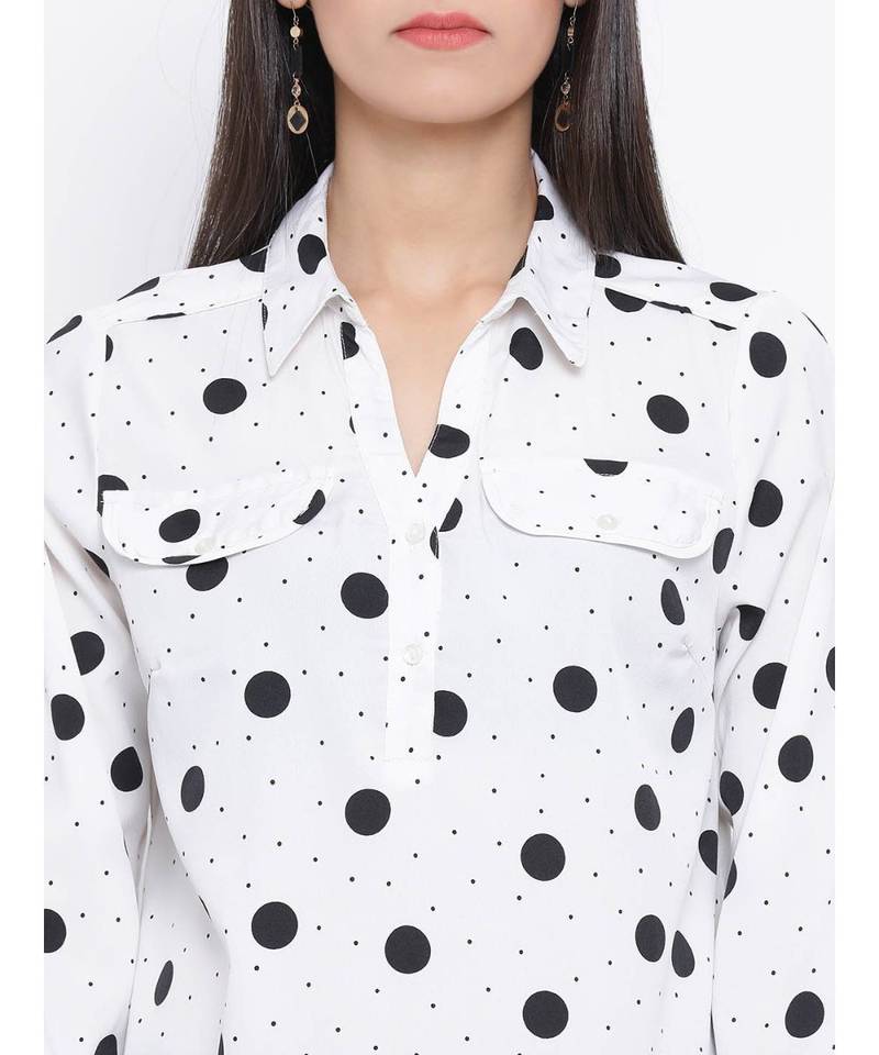 Black printed Cotton Top