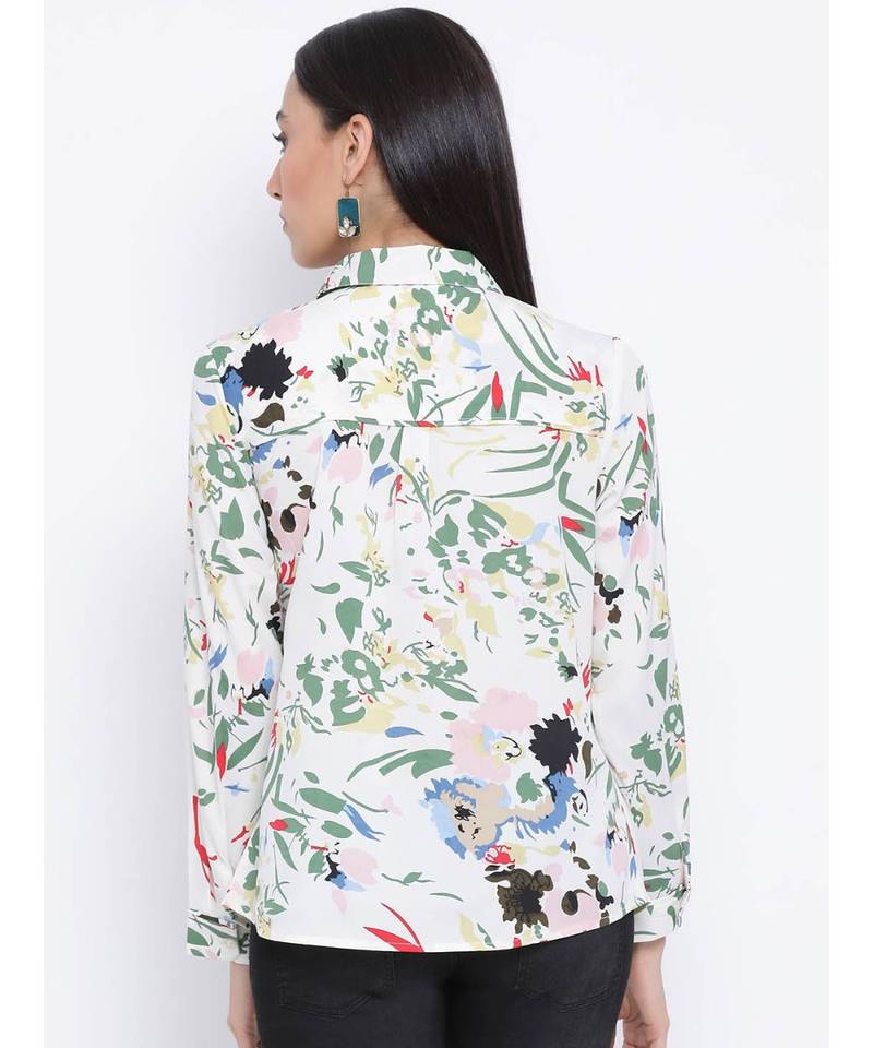 White printed Cotton Top