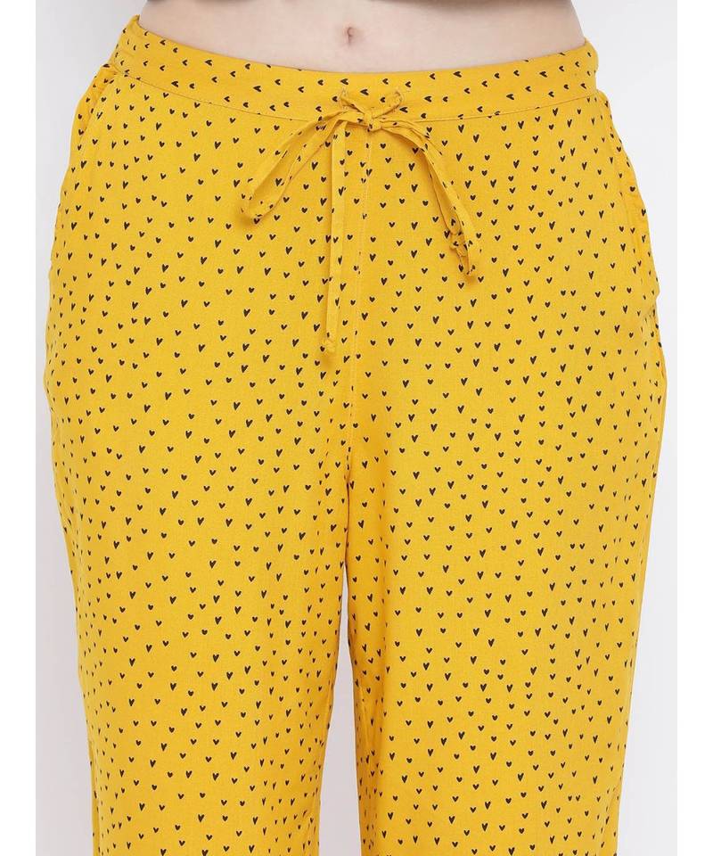 Maroon printed Cotton Pant