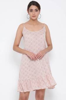 Red printed Cotton Dress