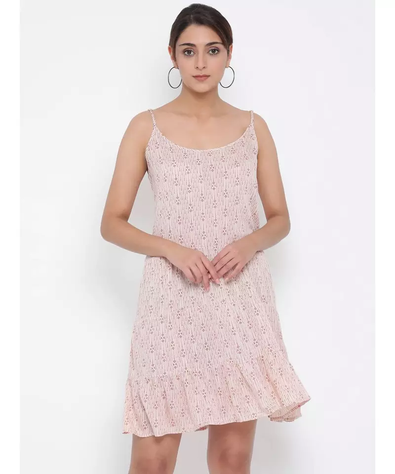 Red printed Cotton Dress