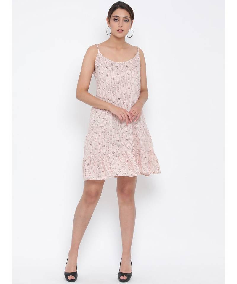 Red printed Cotton Dress