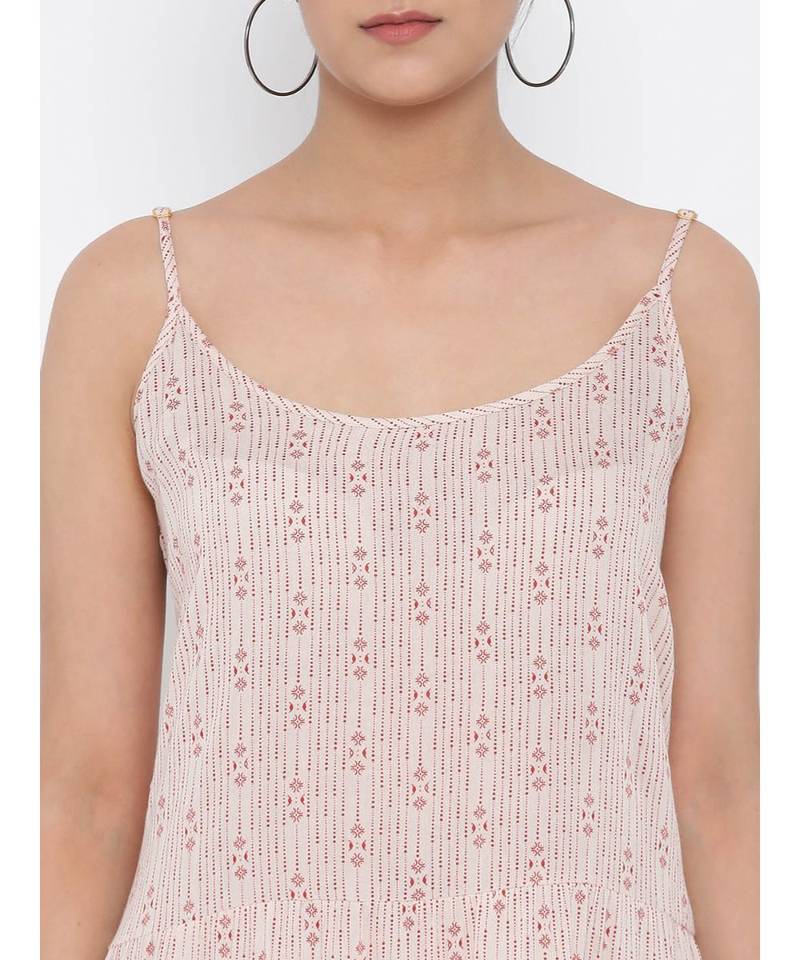 Red printed Cotton Dress