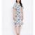 White printed Polyester Dress
